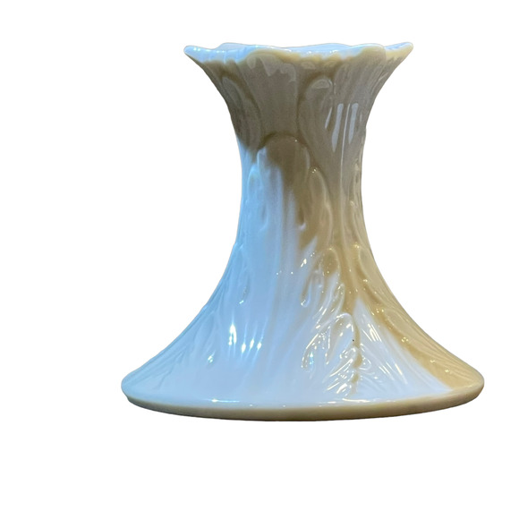 Lenox‎ Candlesticks Set Of 2 Holder Hexagonal Shaped Milk Glossy White 3.5" - Picture 3 of 6